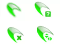 绿色荧光电脑鼠标指针主题包