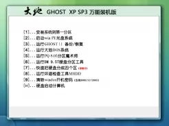 大地DADI GHOST XP SP3万能装机版V2015.10