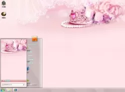 粉色公主首饰盒win7电脑主题