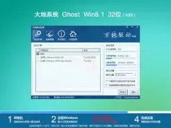 大地系统ghost win8.1 32位旗舰正式版V2018.08